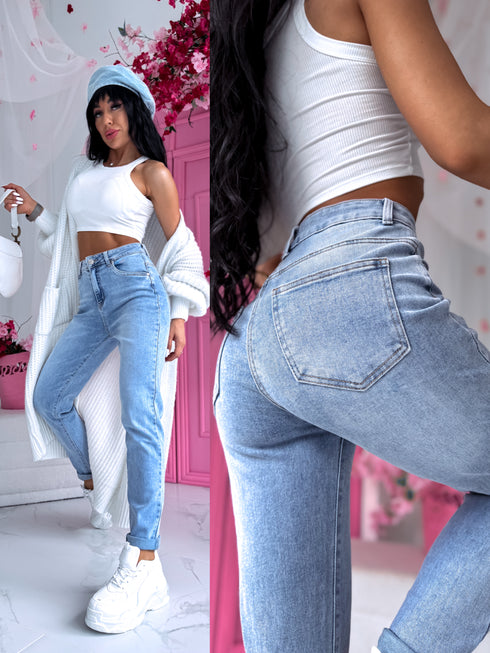"Magnesium" MOM FIT denim jeans DJ690 - blue